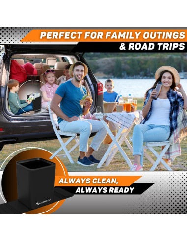 Basurero para Autos Haussimple Mediano Negro a Prueba de Fugas