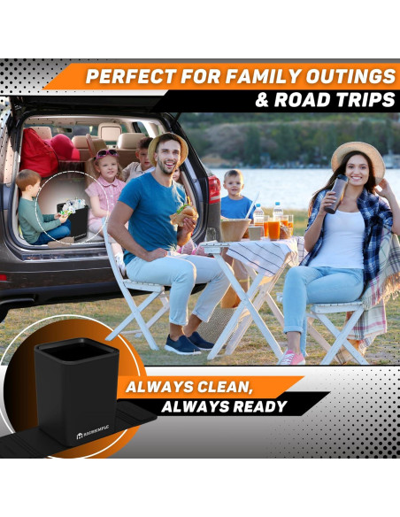 Basurero para Autos Haussimple Mediano Negro a Prueba de Fugas