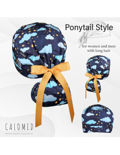 Gorro de Scrub CALOMED con Coleta Unisex - Estilo Ajustable 2