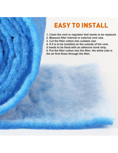 Filtros de Ventilación AQD 12x226 cm MERV 8 - Rollo 30+ Filtros