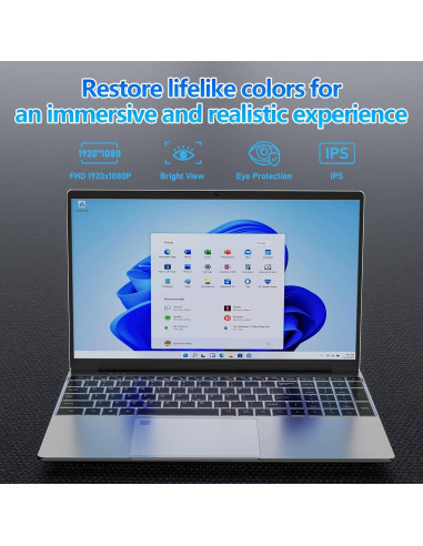 Laptop Molegar 15.6" FHD, 16GB RAM, 512GB SSD, Plata