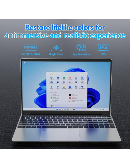 Laptop Molegar 15.6" FHD, 16GB RAM, 512GB SSD, Plata