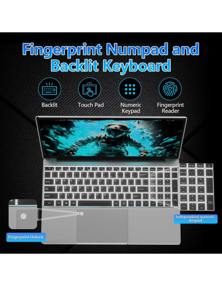 Laptop Molegar 15.6" FHD, 16GB RAM, 512GB SSD, Plata