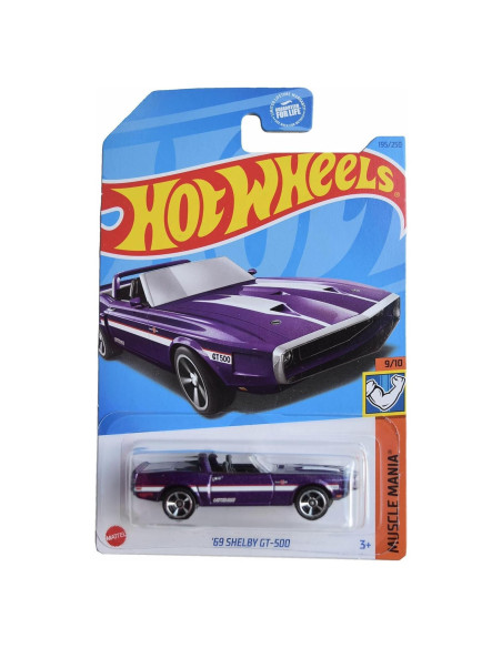 Hot Wheels 1969 Shelby GT 500 Escala 1:64 Púrpura