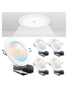 Luz empotrada LED Sunco 6" con sensor de movimiento 12W