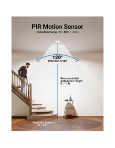 Luz empotrada LED Sunco 6" con sensor de movimiento 12W 2