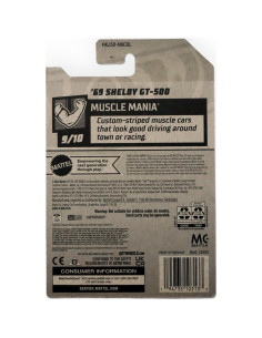 Hot Wheels 1969 Shelby GT 500 Escala 1:64 Púrpura 2