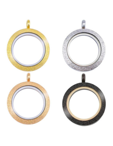 Set de 4 Colgantes de Acero Inoxidable WANDIC 25mm