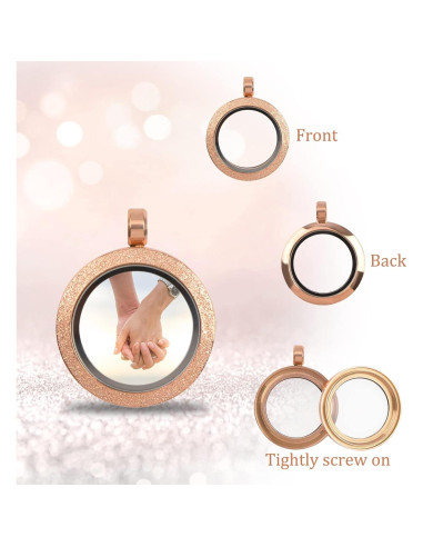 Set de 4 Colgantes de Acero Inoxidable WANDIC 25mm