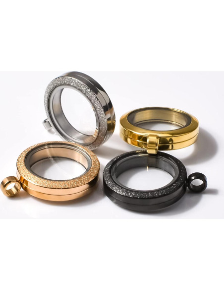 Set de 4 Colgantes de Acero Inoxidable WANDIC 25mm Set de 4 Colgantes de Acero Inoxidable WANDIC 25mm