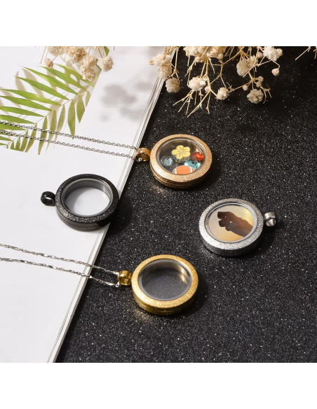 Set de 4 Colgantes de Acero Inoxidable WANDIC 25mm Set de 4 Colgantes de Acero Inoxidable WANDIC 25mm