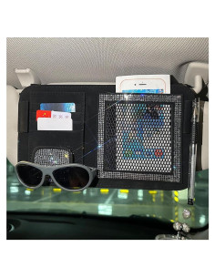 Organizador de Visera de Coche BESULEN con Rhinestones Negro