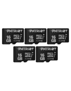 Paquete de 5 Tarjetas Micro SD Patriot 16GB Clase 10 UHS-I