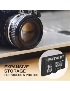 Paquete de 5 Tarjetas Micro SD Patriot 16GB Clase 10 UHS-I 2