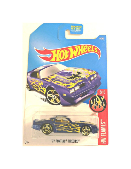 Hot Wheels 2017 Pontiac Firebird 1:64 Azul con Llamas