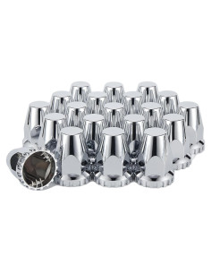 Cubiertas de Tuercas Cromadas ABS 33mm Cabtherlyn - Paquete de 20