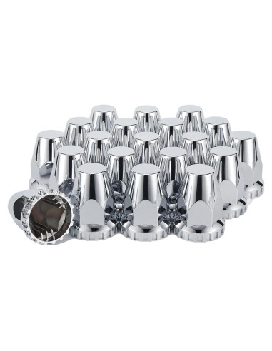 Cubiertas de Tuercas Cromadas ABS 33mm Cabtherlyn - Paquete de 20