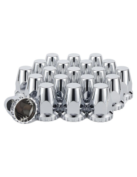 Cubiertas de Tuercas Cromadas ABS 33mm Cabtherlyn - Paquete de 20