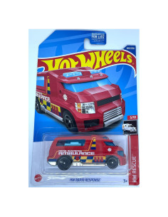 Hot Wheels Ambulancia Roja 2022 - 15.24 cm - Modelo 5/10