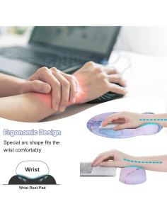 Alfombrilla Ergonómica Lvtree con Reposamuñecas y Posavasos 2