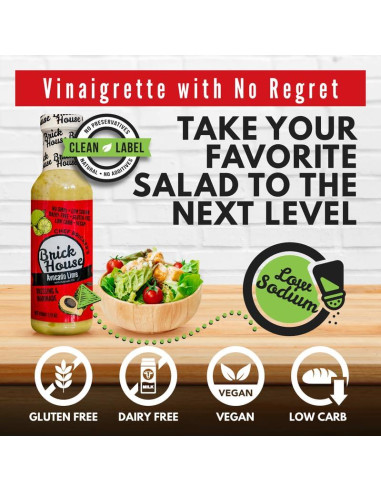 Aderezo Vegano de Aguacate Brick House 340 g Bajo en Carbohidratos