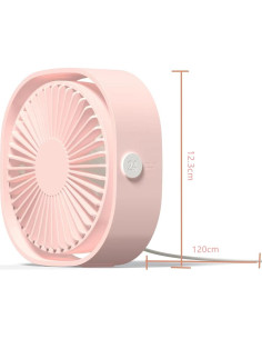 Ventilador de Escritorio USB Genérico Cubo Rosa 3 Velocidades 2