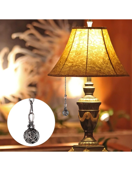 4 Cadenas de Tirar para Ventilador de Techo Yaomiao 34 cm Cobre Negro