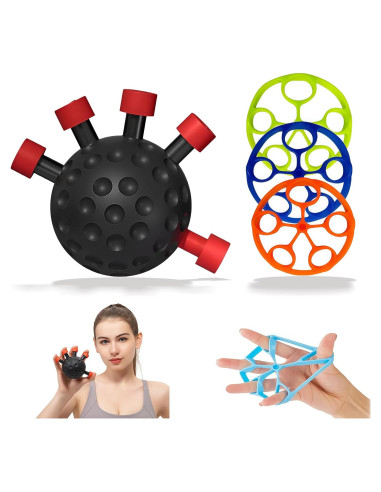 Kit de Entrenador de Fuerza de Agarre ECHEAAKW - 20 kg Rojo