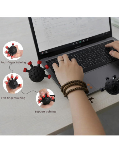 Kit de Entrenador de Fuerza de Agarre ECHEAAKW - 20 kg Rojo