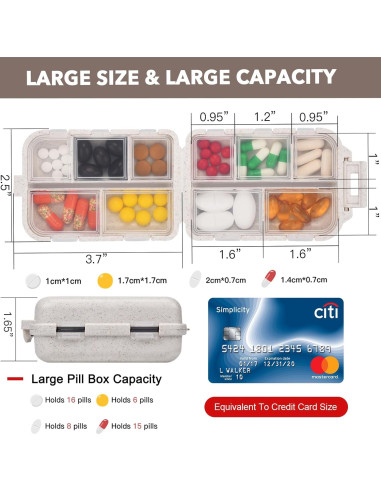 Organizador de Pastillas Grande Shiritany con 189 Etiquetas