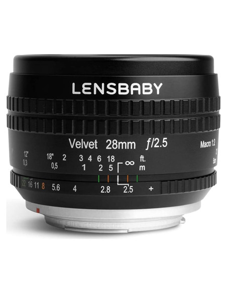 Lente Velvet 28mm f/2.5 Lensbaby para Nikon F - Macro 1:2