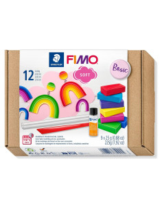 Kit de Inicio Arcilla de Modelado FIMO Soft Staedtler 9 Colores