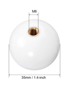 Mango de Joystick Esférico uxcell 35mm Reemplazo Arcade Blanco 2Pcs 2