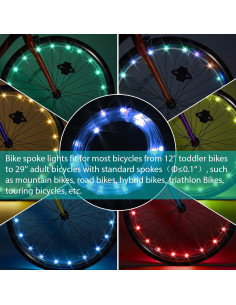 Luces LED para Ruedas de Bicicleta Waybelive 2 Neumáticos 2