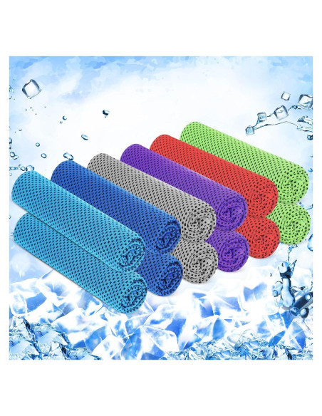 Toallas Enfriadoras Hosuly 12 Piezas 30x100 cm Microfibra