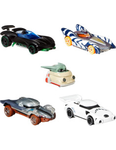 Hot Wheels Star Wars El Mandaloriano 5 Autos Personajes 2