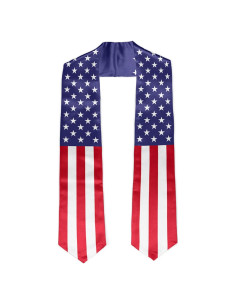 Estola de Graduación Unisex 182.88 cm - Bandera Americana