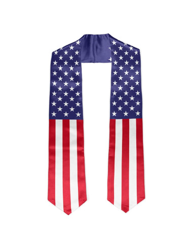 Estola de Graduación Unisex 182.88 cm - Bandera Americana