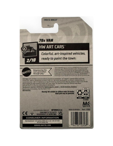 Hot Wheels Furgoneta de los 70 Azul 1:64 Mattel