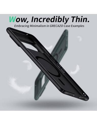 Funda Magnética Ultra Fina GRECAZO para Google Pixel 8 Pro - Negro