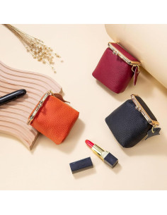 Caja de Joyería y Cartera de Cuero Genuino para Mujeres - Negro 2