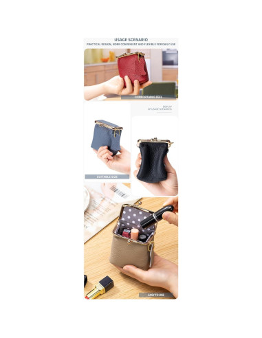 Caja de Joyería y Cartera de Cuero Genuino para Mujeres - Negro