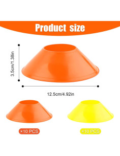 20 Conos de Entrenamiento XIHIRCD para Fútbol y Agilidad 2