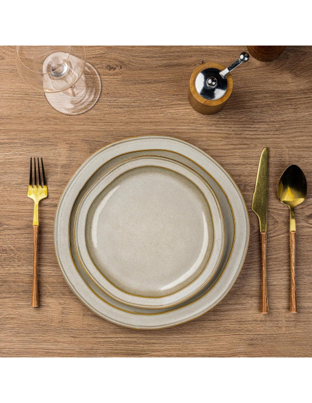 Conjunto de Vajilla de Cerámica AmorArc 12 Piezas para 4 Personas