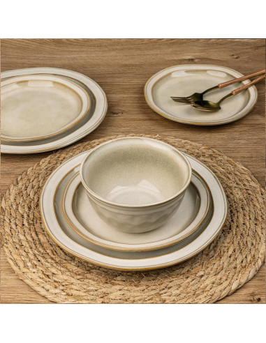 Conjunto de Vajilla de Cerámica AmorArc 12 Piezas para 4 Personas