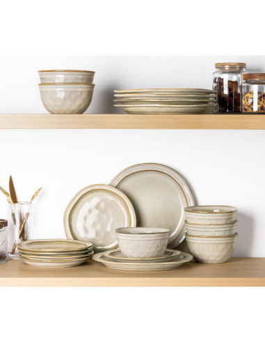 Conjunto de Vajilla de Cerámica AmorArc 12 Piezas para 4 Personas