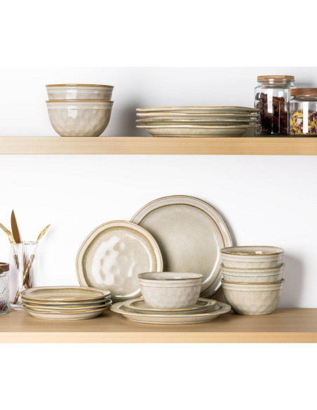 Conjunto de Vajilla de Cerámica AmorArc 12 Piezas para 4 Personas