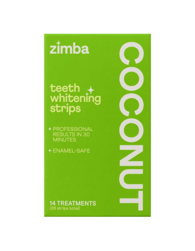 Tiras Blanqueadoras de Dientes Zimba 28.35g Sabor Coco