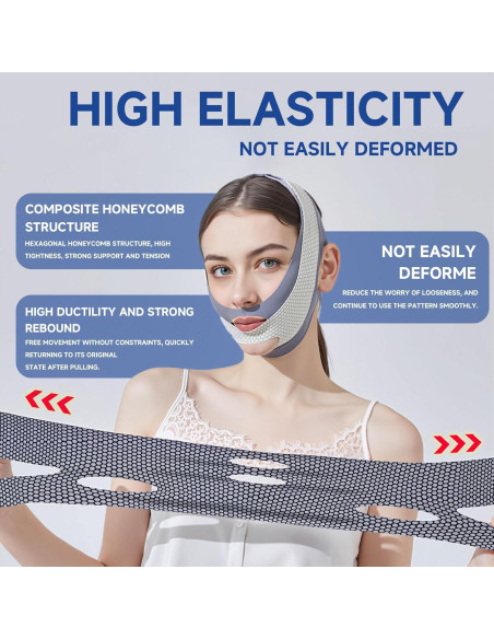 Máscara de Elevación V Reutilizable para Doble Barbilla - 2 PCS