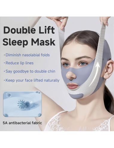 Máscara de Elevación V Reutilizable para Doble Barbilla - 2 PCS